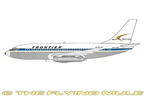 JC Wings 1:200 737-200 Frontier Airlines N7377F w/Stand - Picture 1 of 1