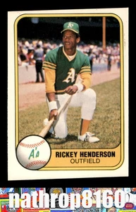 1981 Fleer #351 Rickey Henderson HOF Baseball NM/NM+ Oakland Athletics 8915 - Picture 1 of 4
