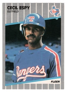 Cecil Espy - Texas Rangers (MLB Baseball Card) 1989 Fleer # 517 - Mint - Picture 1 of 1