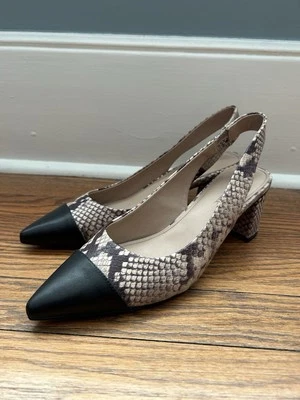 Tacones bajos con estampado de serpiente Banana Republic para mujer talla 10 nuevos sin etiquetas Foto 1 de 4