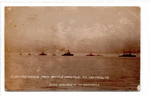 Flotte Rückkehr nach Weymouth: Marineschifffahrt Postkarte (C94051) - Bild 1 von 1