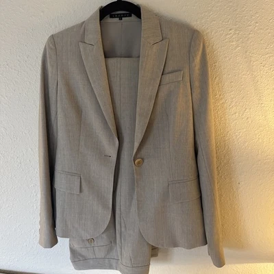 Traje para mujer Theory Taupe talla cero usado real nunca usado con etiquetas Foto 1 de 4