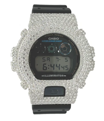 Moissanite Flaw-Less  D Color  G-Shock DW-6900 Iced Out Bezel Digital Watch - Image 1 of 4