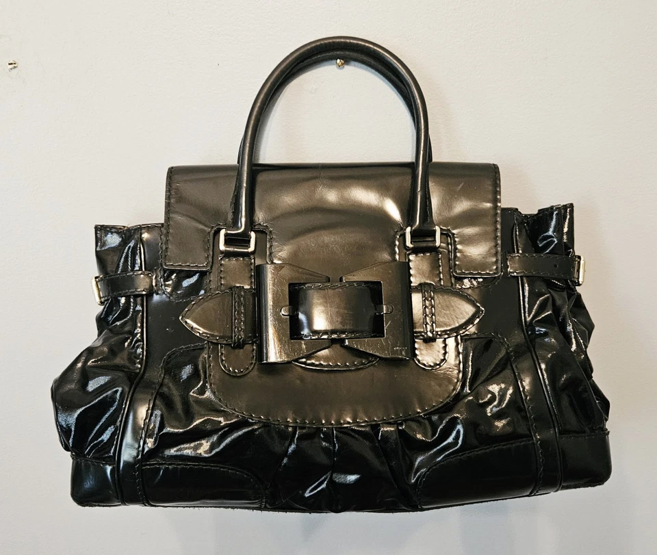 古驰漆皮黑色Queen Bow手提包单肩包钱包 — 第 1/4 张图片