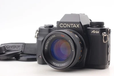 [MINT w/ Data Back] Contax Aria 35mm Film Camera Planer 50mm F1.4 AEJ From JAPAN - Image 1 of 4