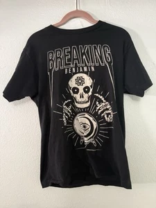 Breaking Benjamin T-Shirt Black Skull Crystal Ball Graphic Rock Tee Size M RARE - Picture 1 of 3