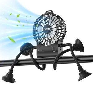 Freestyle Small Robot Fan, Fun Desk Fan with Suckers, Rechargeable Portable Fan - Picture 1 of 7