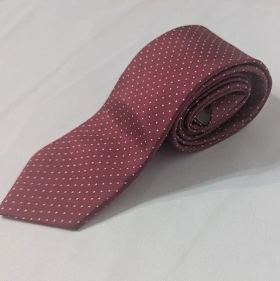 Corbata de seda para hombre Jim Thompson roja blanca patrón de lunares elegante Foto 1 de 4