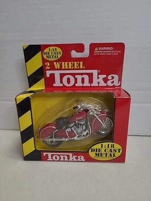 Vintage Retro Tonka Maisto 1999 Indian Chief Die Cast Motorcycle Red 1:18  - Image 1 of 4