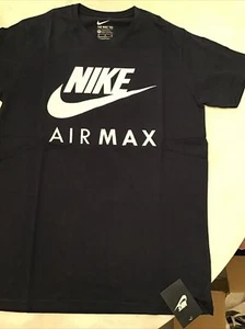 NIKE AIR MAX MARINEBLAUES T-SHIRT NEUE SAISON HERREN £18 Medium - Bild 1 von 6