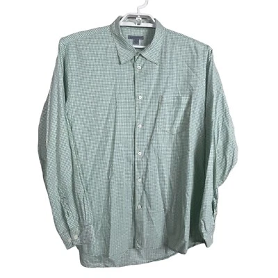 Martin Gordon Men's Long Sleeve Shirt Size XL Green White Plaid Button Up - Image 1 of 4
