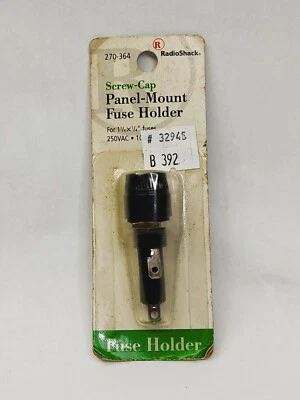 Portafusibles de montaje en panel RadioShack 270-364 con tapa de rosca Foto 1 de 4