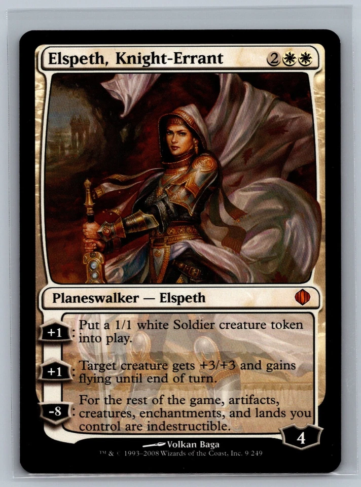 Magic The Gathering Shards of Alara Elspeth, Knight-Errant #9/249 MTG TCG CCG - Image 1 of 2