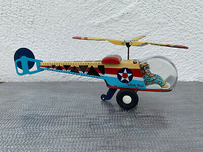 Vintage Whirly Bird Tin Toy  SILCA Argentina Blech Hubschrauber, OVP  • 19.99€