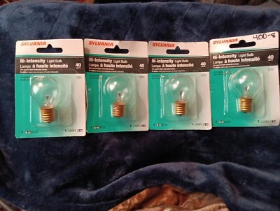 4 Sylvania 40W Intermediate Base High Intensity Appliance Bulbs - Image 1 of 2