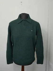 Jack Wills Men’s Round Neck Wool Sweatshirt Jumper Button Size Medium M (B2207) - Picture 1 of 8