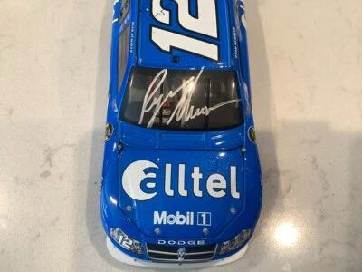 RYAN NEWMAN AUTOGRAPHED 2007 DODGE CHARGER ALLTEL MOBIL 1 COT DIECAST & CARD - Image 1 of 4