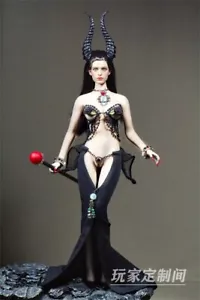 Set corno di toro vestito rosa nero demone sexy 1:6 adatto per action figure 12" corpo in gomma - Foto 1 di 14