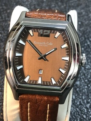 Kenneth Cole Men’s Watch Barrel/Tonneau Shape Bronze Tone Dial 43mm New Battery - Image 1 of 4