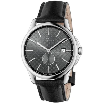 Gucci G-Timeless  YA126319 Automatic Black Leather Strap 126.3 Series Mens Watch - Image 1 of 3