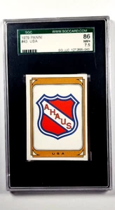 1979 Panini Hockey '79 Stickers Team USA (National Team) 43 USA SGC 7.5 / 86 NM+ - Picture 1 of 3