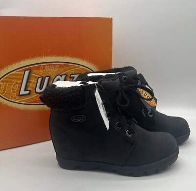 Lugz Mujer MARSELLA Negro Cuña con Vellón Botas de Senderista 🌺 Talla 6 NUEVAS en Caja Foto 1 de 4