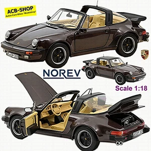 Porsche 911 Turbo 3.3 Typ 930 Targa 1978-89 marrone metallo marrone 1:18 Norev 187665 - Foto 1 di 5