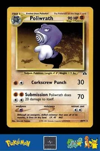 👾 2001 Pokemon Neo Discovery 28/75 Poliwrath - Picture 1 of 3