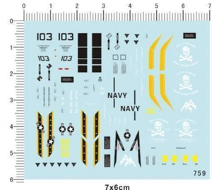 Super Detail Up 1/144 US Air Force USAF VF-103 Fighter Markings Model Kit Decal - Bild 1 von 1