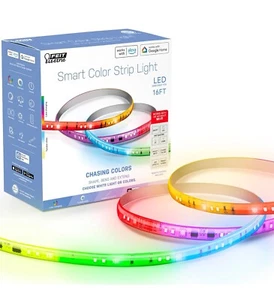 Brand New,Feit Electric 16 ft Color Changing Plug-In LED Smart Wi-Fi Light Strip - Picture 1 of 11