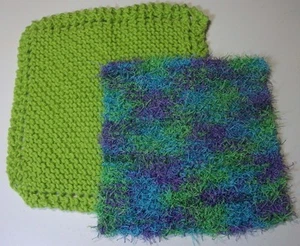 handgefertigtes Limetten Geschirrtuch & Limette, Türkis, Lila Bunt Peeling  - Bild 1 von 3