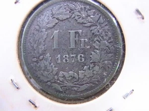 SWITZERLAND 1 FRANC 1876 SILVER - Picture 1 of 4