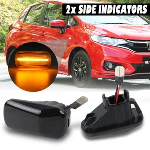 2pcs Smoked LED Side Marker Light Fender Indicator Lamp For Honda Fit Jazz 02-16 - Bild 1 von 4