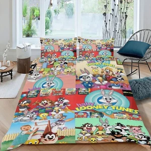 Juegos de cama de 3 piezas juegos de funda nórdica Baby Looney Tunes toda temporada para niños suaves - Imagen 1 de 6