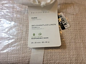 Pottery Barn zwei (2) europäische Leinen Waffelmuster Euro Shams Rosenwasser rosa Neu mit Etikett - Bild 1 von 1
