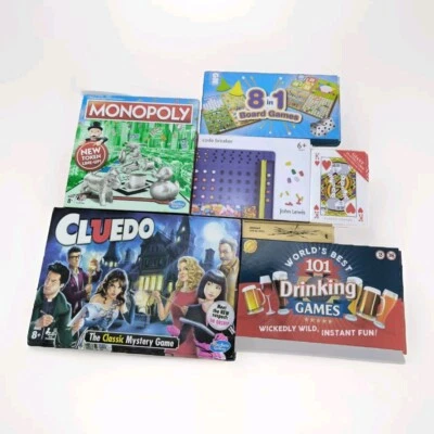 Cluedo Monopoly Giant Playing Cards  Drinking Games Board Games Bundle   - Image 1 of 2