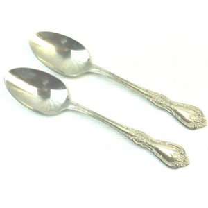 Oneida Kennett Square 2 Teelöffel Löffel Deluxe Edelstahl glänzend Blumenrolle - Bild 1 von 5