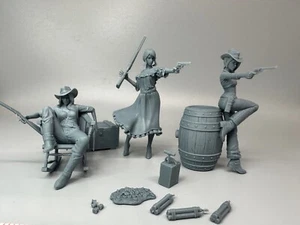 Sexy Gunslinger Girls Of The Old West Resin Figuren unbemalt Bausatz im Maßstab 1:24 - Bild 1 von 8