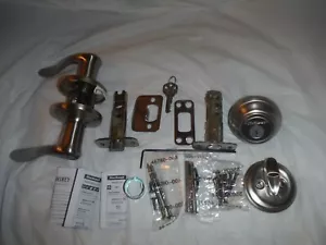 Kwikset Tustin Keyed Entry Lever Satin Nickel Combo 991TNL 15 SMT CP K4 - Picture 1 of 8