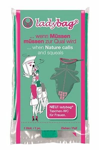 Taschen-WC Ladybag portable Toilette für Frauen Einweg-Urinal Camping-Toilette - Bild 1 von 2