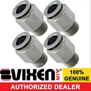 Manguera de 1/4"" NPT MACHO A 3/8"" OD EMPUJE PARA CONECTAR/PTC MONTAJE RECTO 4 PIEZAS VXA7148-4 - Imagen 1 de 2