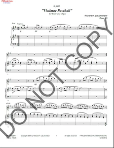 NEW "VictImae Paschali" for Flute and Organ MLB-090201.1 (VICTIM) - Picture 1 of 2