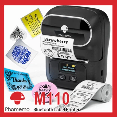 Phomemo M110 Bluetooth Etikettendrucker Selbstklebend - Thermoetikettendrucker - Bild 1 von 4