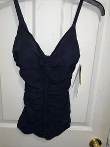 GOTTEX Profile Sport BLACK 2 pc TANKINI SWIMSUIT Bathing Suit Womens Sz 6 NWT - Picture 1 of 10