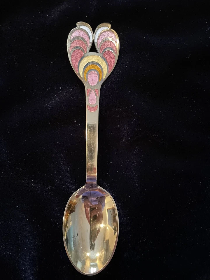 A. Michelsen - 1972 Gilded Christmas Spoon - Herald - Image 1 of 1