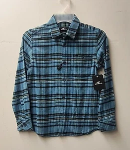 O'NEILL Youth REDMOND Plaid Stretch Flannel Shirt - BSH - Small - NWT - Picture 1 of 4