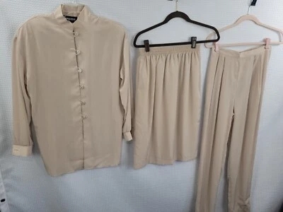 Graver Studio Conjunto de 3 Piezas Chaqueta, Pantalones de Pierna Ancha Falda Lápiz Tostado Talla Pequeña Tostado Foto 1 de 4