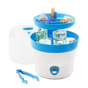 H+H Dampfsterilisator Vaporisator 6 Babyflaschen Sterilisator Bs 29 blau - Bild 1 von 5