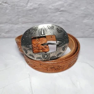 Ralph Lauren Vintage Concho Leather Belt Size:L Made in Mexico 40.9” - Picture 1 of 14
