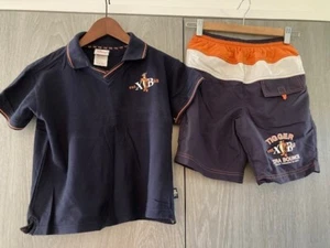Boys Shorts and TShirt Set Disney Tigger Navy White Orange Age 9-10 Years Pooh - Picture 1 of 7
